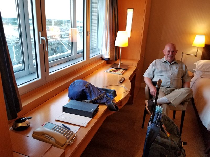 Pete at the Sheraton Hotel at the De Gaulle airport